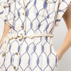 Zimmermann Moonshine Ivory & Blue Rope Dress